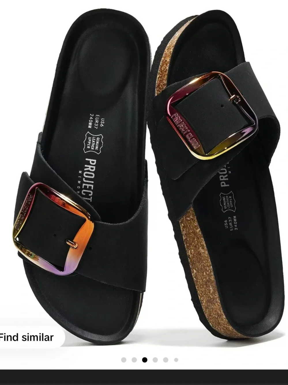 New PROJECT CLOUD Buckle Slide
Sandals in black - Picture 1 of 7